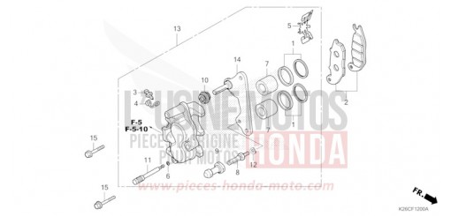FRONT BRAKE CALIPER MSX125AR de 2024